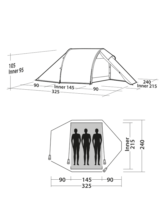 Camp Compact tent Easy Vega 300